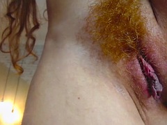 Amador amadora, Loiroa, Peludoa, Masturbação, Solo chão