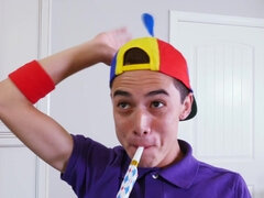 Hot cougar gives birthday boy her pussy as a present