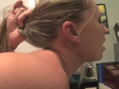 Duży kutas, Duże cycki, Blondynka, Wytrysk, Włochaty, Hardcore, Bielizna, Cipka