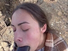 Shy teen gagging on BBC