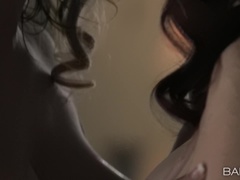 아기, 흑갈색 머리, 핑거링, 레즈비언, 대단히, 보지