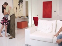 Pik sutte, Brunette, Klassisk, Sød, Pik, Fisse, Teenager, Bryster