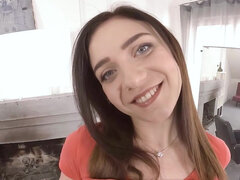 Beautiful college girl Kira Axe performs passionate masturbation on cam VR