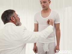 MasonicBoys - Innocent young twink dominated and restrained by a hot, mature DILF