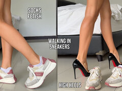 Amatør, Vakker, Brunette, Fotfetisj, Hæler, Indonesisk, Sokker, Alene