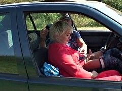 Fucking 80 years old granny roadside