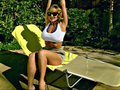 Retro pornstar Danni Ashe - Big natural tits outdoors