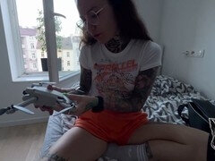 Amatør, Kukk suging, Par, Sæd i munnen, Tattovering