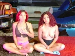 Américain, Cul à la bouche, Brunette brune, Lesbienne, De plein air, Chatte, Plan cul à trois