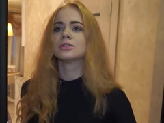 Helpless Euro redhead has to have sex with the man