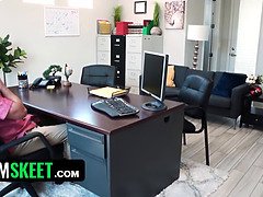Watch how Comforts Her Boss While Spitting on his Dick & Taking a Cumshot - TeamSkeet