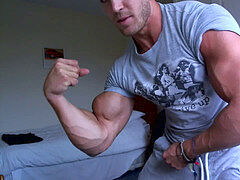 Adam Charlton - November 2012 - Muscle flex
