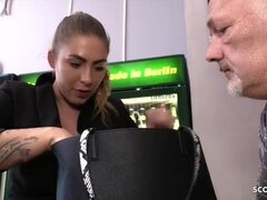 German Old Man Egon Kowalski Fucks Big Butt Tattooed Teen Mia Blow Hard at Work