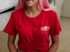 A girl with a big ass and pink hair sucks a big dick. I found her on meetxx.com