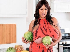 Bbw, Veľký zadok, Veľké kozy, Jedlo, Zející, Honění, Masturbácia, Sólo