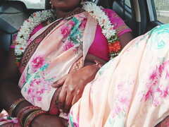 Auto, Paar, Schmuddelige sprache, Indisch, Milf