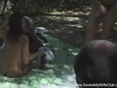 아마추어, 항문, 남편, 밀프, 파티, 스윙 어, 쓰리섬, 와이프