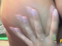 Amatør, Røv, Store bryster, Give finger, Lesbisk, Slikning, Udendørs, Spanking