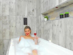 素人, デカ尻, ブロンド, ラティーナ, オナニー, スカート, 一人, ウェブカメラ