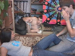 Europäisch, Fetisch, Orgasmus, Höschen, Muschi, Reiten, Schlucken, Tätowierung