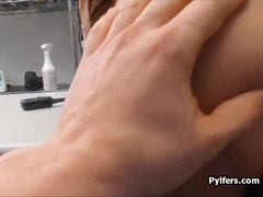 Ερασιτέχνης, Μεγάλος πούτσος, Μεγάλα βυζιά, Σε στάση σκύλου στα τέσσερα, Σκληρό, Λατίνα, Γραφείο