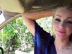 Pijpbeurt, Stel, Flashing, Buiten, Openbaar, Realiteit, Tiener, Bekijker