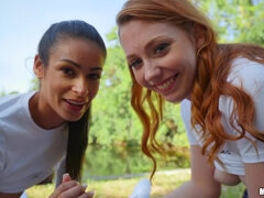 Pasik, Pénisz, Latin lány, Szabadban, Vöröshajú