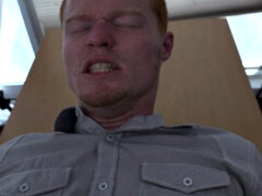 IR redhead POV twink by dom jock with BBC in office