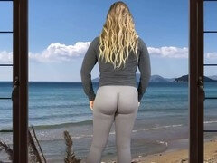 엉덩이, 큰 엉덩이, 큰 음경, 게이, 수음, 야외의