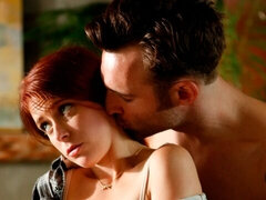 デカ尻, フェラチオ, 手コキする, キス, なめる, 赤毛, ストリッピング, ティーン