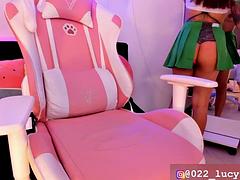 Brunetka, Masturbácia, Sólo, Webkamera