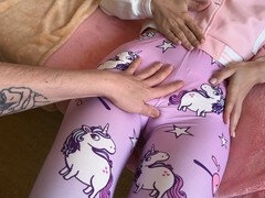 Grote lul, Voeten, Orgasme, Kut duiken, Spandexonderbroek