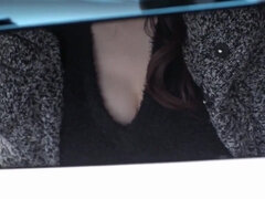 아시안, 큰 가슴, 자동차, 하드코어, 일본인, 밀프, 자연의 가슴, 젖가슴