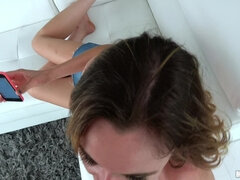 Amerikansk, Røv, Pik sutte, Brunette, Utro, Udendørs, Barberet, Spanking