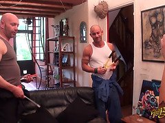 When spouse leaves, french arab wifey invites two wellhung dudes