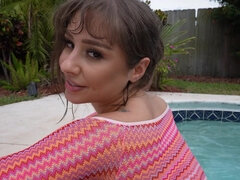 Fafanje, Rjavolaska, Doggystyle, Obrazno, Hd, Naravne joške, Zunaj