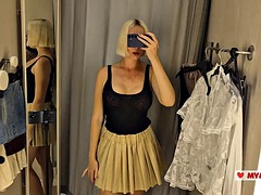 Bella, Tette grandi, Bionda, Vestite, Sfavillanti, Hardcore, Pubblico, Tette