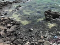 Playa, Pajear, Desnudo, Orgasmo, Al aire libre, Pov, Público, Voyeur