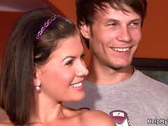 Schattig, Kont, Pijpbeurt, Bruinharig, Tsjechisch, Jurk, Man, Kut duiken