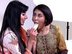 Aaliyah Schools Step Mom Sahara is a kinky MILF who loves fingering, oral & kinky lesbian sex with toys