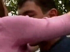 18, デカチン, フェラチオ, 車, カワイイ, アウトドア, ティーン