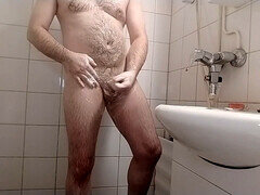 Homo, Harig, Geschoren, Douche, Alleen