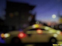 Norte americano a, Traseiro, Quarto, Loiroa, Boquete, Carrro, Lambendo, Ao ar livre cartaz de rua outdoor