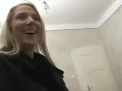 Juicy blonde Japanese girl having sex at casting
