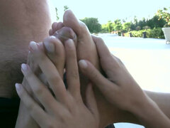 Nana, Blonde, Sucer une bite, Tir de sperme, Queue, Seins naturels
