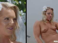 Blonde, Brunette brune, Doigter, Léchez, Domestique, Chatte