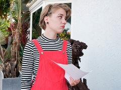 Grote lul, Pijpbeurt, Hondjeshouding, Natuurlijke tieten, Klein, Kort haar, Tiener, Tieten likken