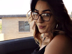 Πίπα, Αυτοκίνητο, Σε στάση σκύλου στα τέσσερα, Γυαλιά, Μαλακία, Πρώτου προσώπου, Ελαφρύ, Βυζιά