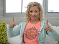 큰 엉덩이, 금발의, 핸드잡, 수음, 밀프, 보지, 문신, 젖가슴