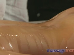 Massage Rooms Bubble butt Russian oiled up for sensual fuck